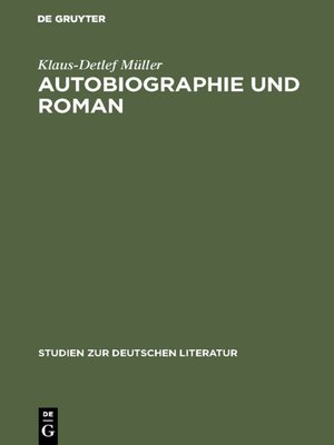 cover image of Autobiographie und Roman